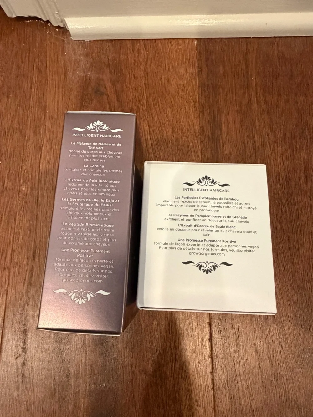 Grow Gorgeous Intense Serum & Scalp Care Set — Brown and White Packaging